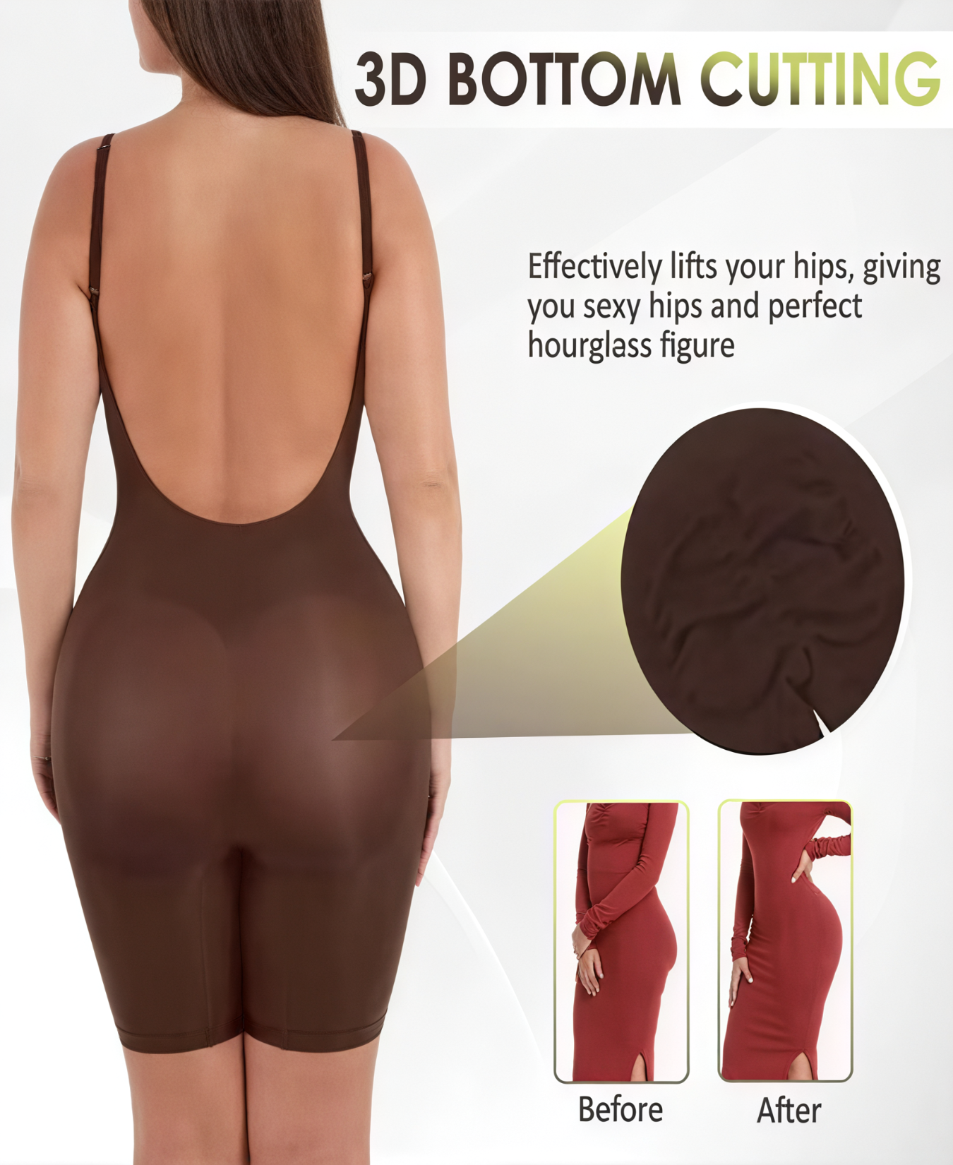 SEAMLESS SCULPT LOW BACK MID THIGH BODYSUIT